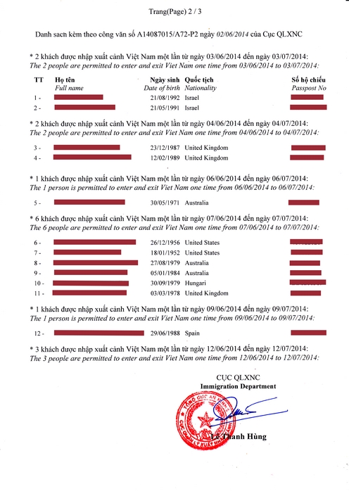 Shared visa approval letter sample